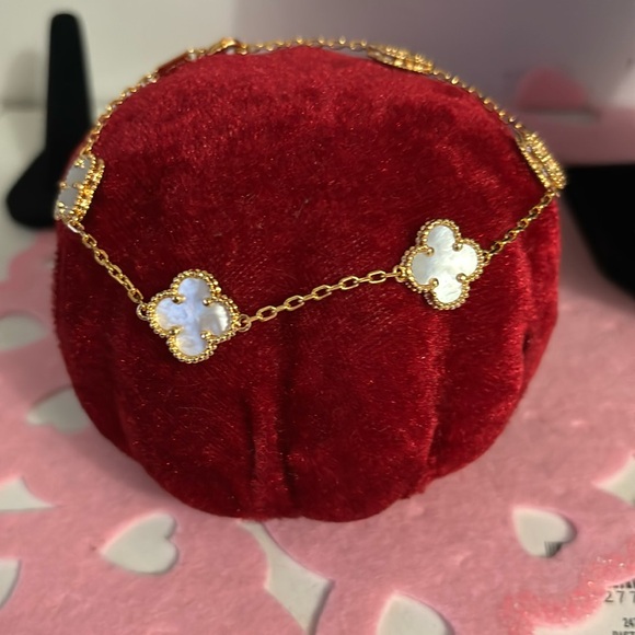 Jewelry - Tobillera 18 k gold plated de flor